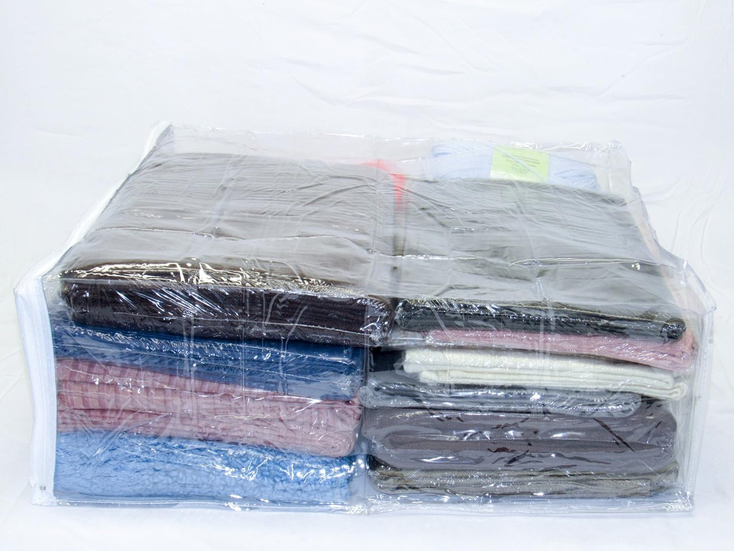 5-Pack X-Large (20" X 23" X 8") Heavy Duty Vinyl Zippered Storage Bags (Clear) for Sweaters, Blankets, Comforters, Bedding Sets (15.9 Gallon)